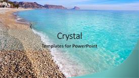  Presentation with beach - Audience pleasing presentation design consisting of la nature - altea beach playa la roda backdrop and a light blue colored foreground