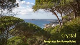  Presentation with pine forest - Beautiful slide deck featuring la nature - pine forest la bre backdrop and a tawny brown colored foreground