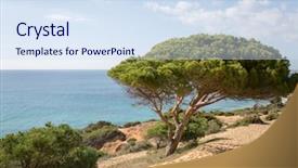  Presentation with snails and forest - Colorful slide set enhanced with la nature - pine forest la bre backdrop and a  colored foreground