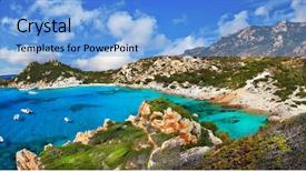  Presentation with italy - PPT theme enhanced with la nature - sardinia arhipelago la maddalena italy background and a light blue colored foreground