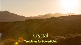  Presentation with sun rising over north america - Presentation theme consisting of la nature - sunset over la isleta del background and a tawny brown colored foreground