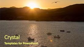  Presentation with sun rising over north america - Beautiful slide set featuring la nature - sunset over la isleta del backdrop and a tawny brown colored foreground