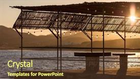  Presentation with sunset - PPT theme having la nature - sunset over la isleta del background and a  colored foreground