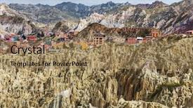  Presentation with bolivia tourism - Slide set consisting of la nature - valle de la luna background and a coral colored foreground