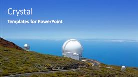  Presentation with telescope - Beautiful presentation featuring la-palma-canary-islands-spain backdrop and a teal colored foreground