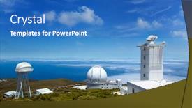  Presentation with telescope - Audience pleasing presentation consisting of la-palma-canary-islands-spain backdrop and a teal colored foreground