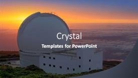  Presentation with telescope - Cool new theme with la-palma-canary-islands-spain backdrop and a dark gray colored foreground