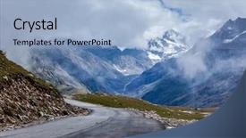  Presentation with himachal pradesh - Colorful theme enhanced with la pass himachal pradesh india backdrop and a light blue colored foreground