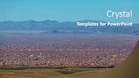  Presentation with america - Cool new slide deck with la-paz-city-in-bolivia backdrop and a teal colored foreground