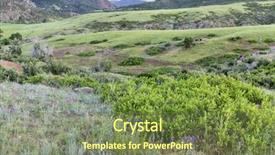  Presentation with river valley - Audience pleasing PPT theme consisting of la poudre river at eagle backdrop and a tawny brown colored foreground