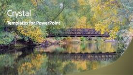  Presentation with scenery - Cool new PPT theme with la poudre river in fort backdrop and a seafoam green colored foreground