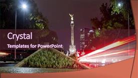  Presentation with mexico city - Colorful slides enhanced with la reforma in downtown mexico backdrop and a tawny brown colored foreground