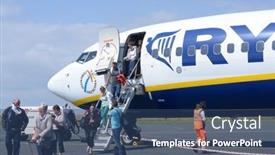  Presentation with ryanair - Colorful theme enhanced with la-rochelle-france-june-24 backdrop and a ocean colored foreground