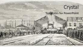  Presentation with journal - Beautiful theme featuring la rochelle railway station backdrop and a light gray colored foreground