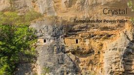  Presentation with caves - Beautiful slide set featuring la-roque-gageac-house-caves backdrop and a coral colored foreground