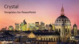  Presentation with church leadership - Presentation featuring la sant - saint augustin church and parisian background and a lemonade colored foreground