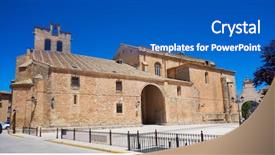  Presentation with roberto clemente - Colorful slides enhanced with la sant - san clemente village in cuenca backdrop and a  colored foreground