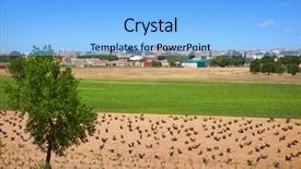  Presentation with cartoon village - Slides with la sant - san clemente village in cuenca background and a  colored foreground