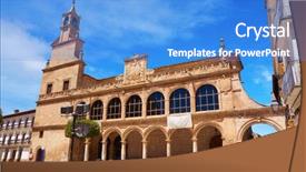  Presentation with roberto clemente - Slides with la sant - san clemente village in cuenca background and a teal colored foreground