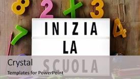  Presentation with back school - Audience pleasing slide set consisting of la scuola back to school backdrop and a light gray colored foreground