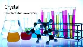  Presentation with chemistry - Slide set with la sterilisation medical - chemistry background and a white colored foreground