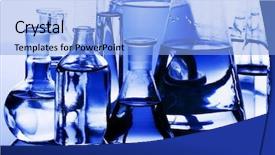  Presentation with virtual laboratory biology - Presentation theme with la sterilisation medical - laboratory glass background and a  colored foreground