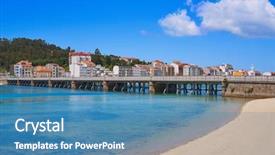  Presentation with secure bridge - Audience pleasing PPT layouts consisting of la toja toxa island bridge backdrop and a  colored foreground