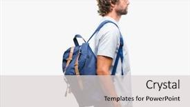  Presentation with man in nature - Amazing slide set having laater - handsome hispanic student man wearing backdrop and a light gray colored foreground