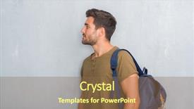  Presentation with man in nature - PPT theme enhanced with laater - handsome tourist young man background and a tawny brown colored foreground