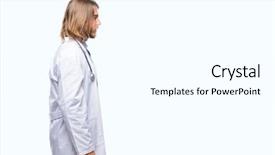  Presentation with man in nature - PPT layouts enhanced with laater - young handsome doctor man background and a white colored foreground