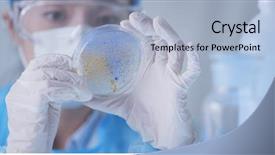  Presentation with medical student - Audience pleasing theme consisting of lab animal - medical research student using backdrop and a light blue colored foreground