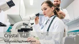  Presentation with blood - Beautiful PPT layouts featuring lab animal - veterinarian doctors analyzing blood samples backdrop and a light gray colored foreground