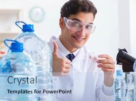 Lab Assistant Testing Water Quality PPT template 25 | CrystalGraphics