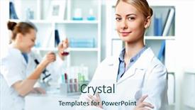  Presentation with lab coat - PPT layouts having lab coat - young scientists in white uniform background and a sky blue colored foreground