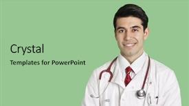  Presentation with lab coat - Cool new slide set with lab coat over green backdrop and a mint green colored foreground