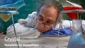  Presentation with laboratory mouse - Slides consisting of lab desk while mouse background and a gray colored foreground