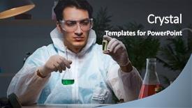  Presentation with forensic - Beautiful slides featuring lab looking for evidence backdrop and a dark gray colored foreground