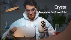  Presentation with forensic - Slides having lab looking for evidence background and a dark gray colored foreground