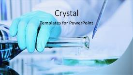  Presentation with chemical experiment - Presentation enhanced with lab pharmacy - chemical experiment macro close up background and a light blue colored foreground