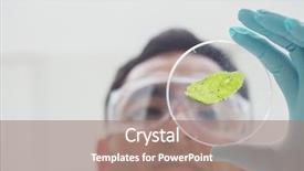  Presentation with scientist - PPT layouts enhanced with lab research - close-up low angle view background and a  colored foreground