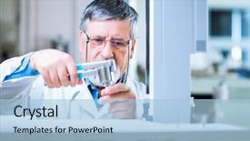  Presentation with scientific research - Cool new PPT layouts with lab using a gas backdrop and a  colored foreground