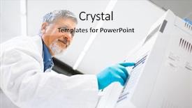  Presentation with scientific research - Cool new slides with lab using a gas backdrop and a white colored foreground