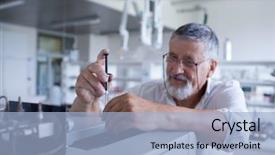  Presentation with scientific research - PPT layouts consisting of lab using a gas background and a light blue colored foreground