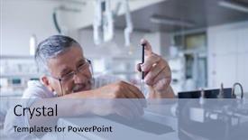  Presentation with scientific research - Slides consisting of lab using a gas background and a light blue colored foreground