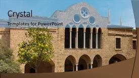  Presentation with orthodox - Cool new slide deck with labanon - saint george greek orthodox cathedral backdrop and a light blue colored foreground
