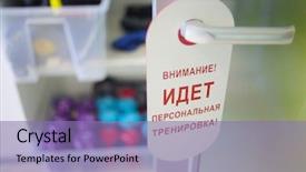  Presentation with personal training - Presentation theme enhanced with private label - door handle and text background and a coral colored foreground