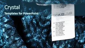  Presentation with clothing - Amazing PPT theme having label on clothing close-up backdrop and a ocean colored foreground