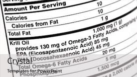  Presentation with supplement - Theme enhanced with label on krill oil supplement background and a light gray colored foreground