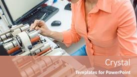  Presentation with labels - Amazing presentation theme having labels-to-be-printed backdrop and a coral colored foreground