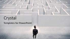  Presentation with good - Colorful PPT theme enhanced with labirynth entrance about to make backdrop and a light gray colored foreground